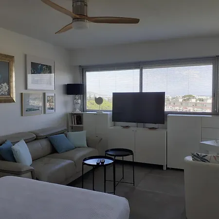Studio Climatise Avec Petite Vue Mer